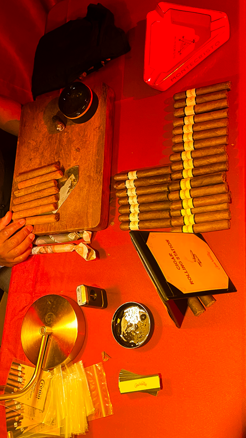 Cigar Roller at Rauw Alejandro After Party