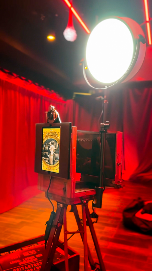 Vintage Celebrity Photo Booth Attract Screen at Rauw Alejandro After Party