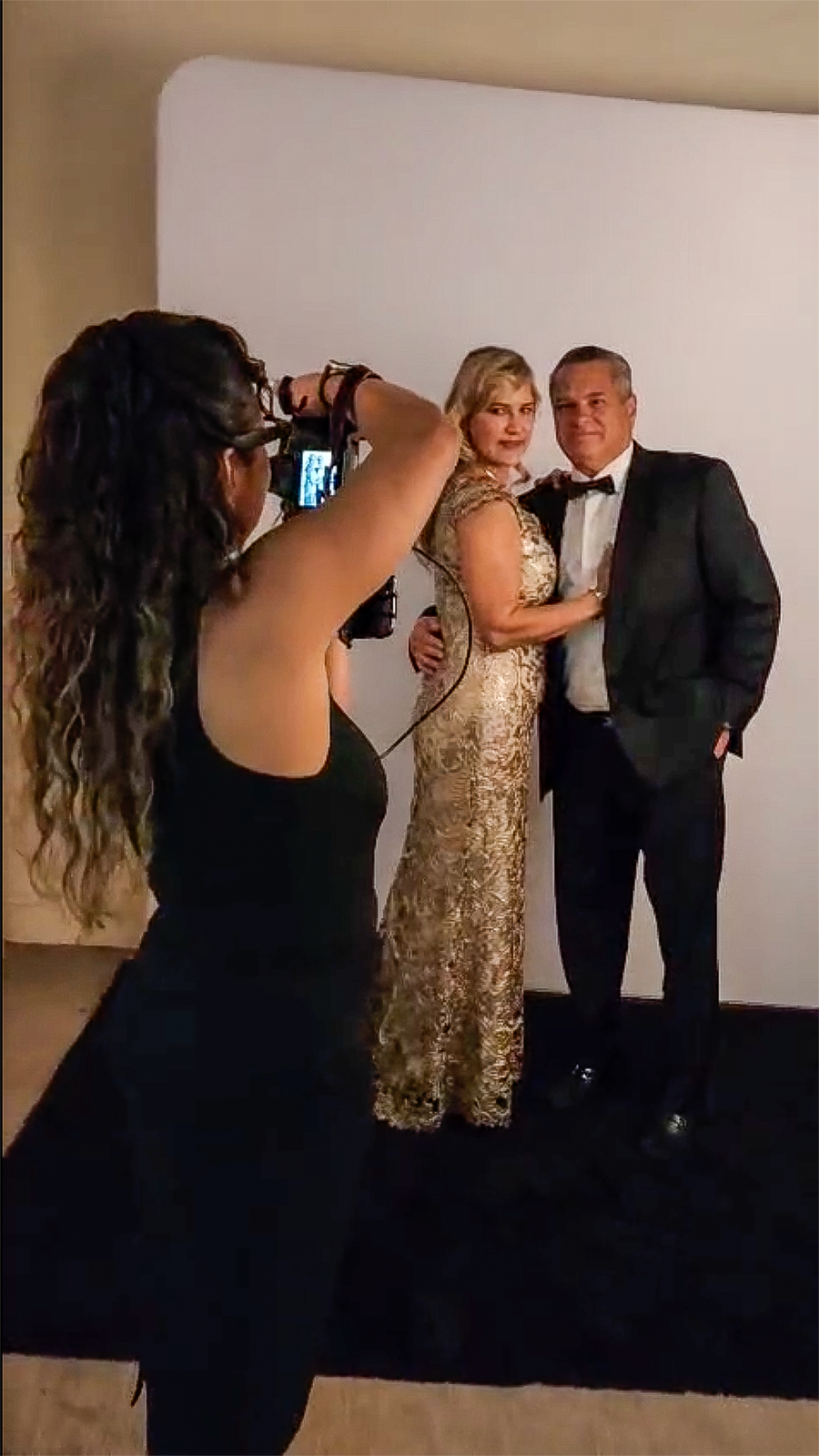 behind the scenes at glam wedding portrait lounge
