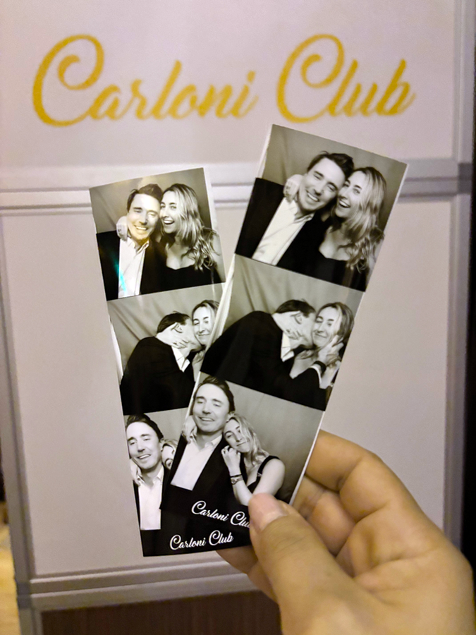 vintage enclosed photo booth photo strip