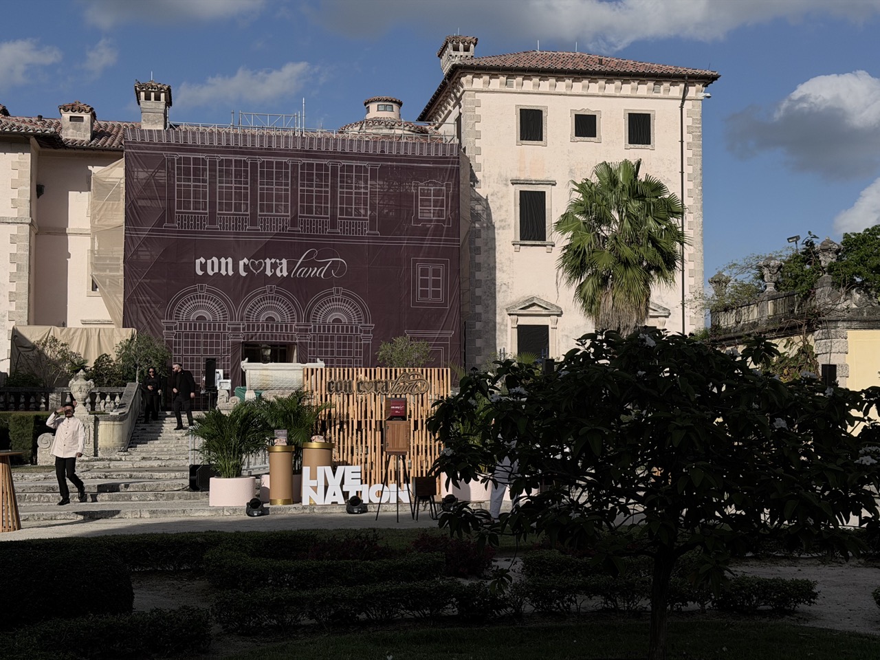 branded vintage photo booth at vizcaya