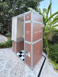 Fully Branded Photo Activation with our Enclosed Photo Booth at a Miami Influencer Event.