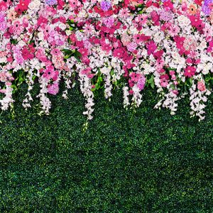 Flower Grass Wall Photo Booth Backdrop