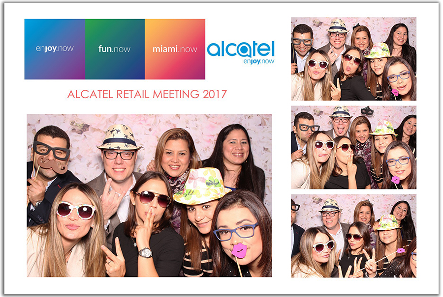 Alcatel corporate photo booth in doral