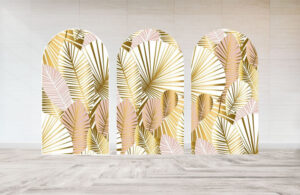 Gold Floral Backdrop 360 Booth