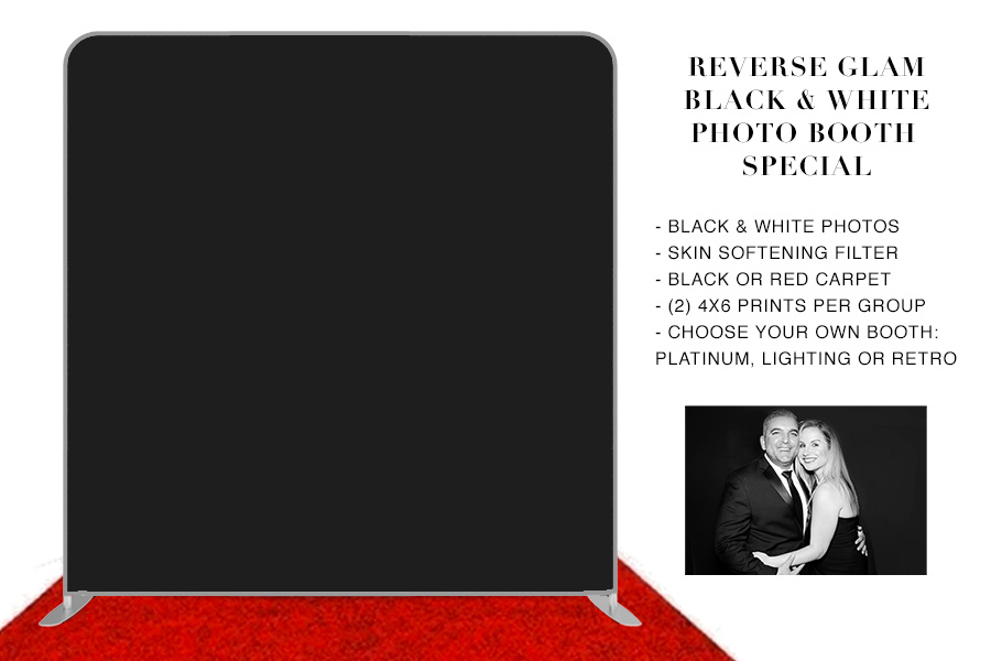 Reverse Glam black & white photo booth special